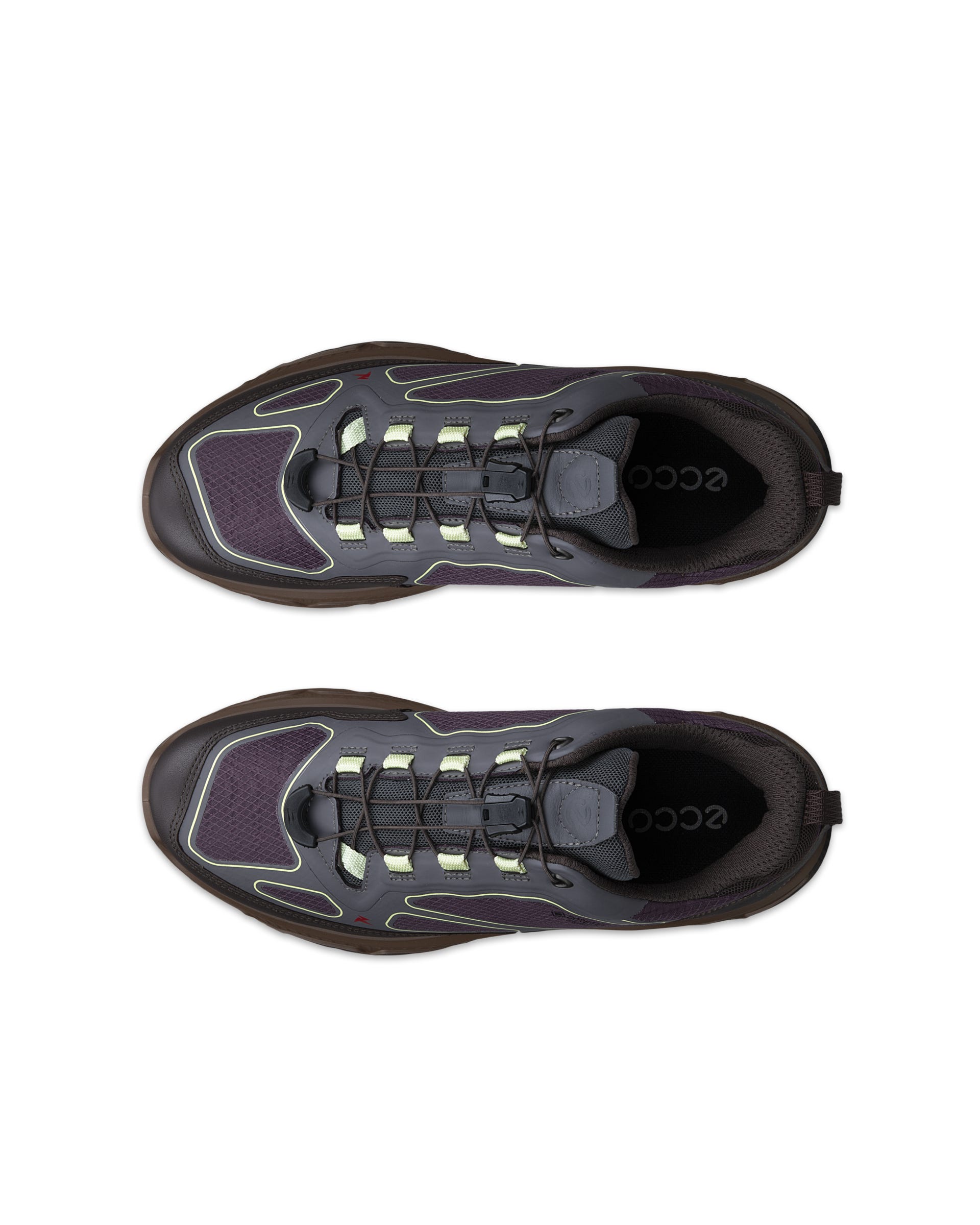 ECCO RECEPTOR XP WOMEN ウィメンズ レザースニーカー - グレー - Top left pair