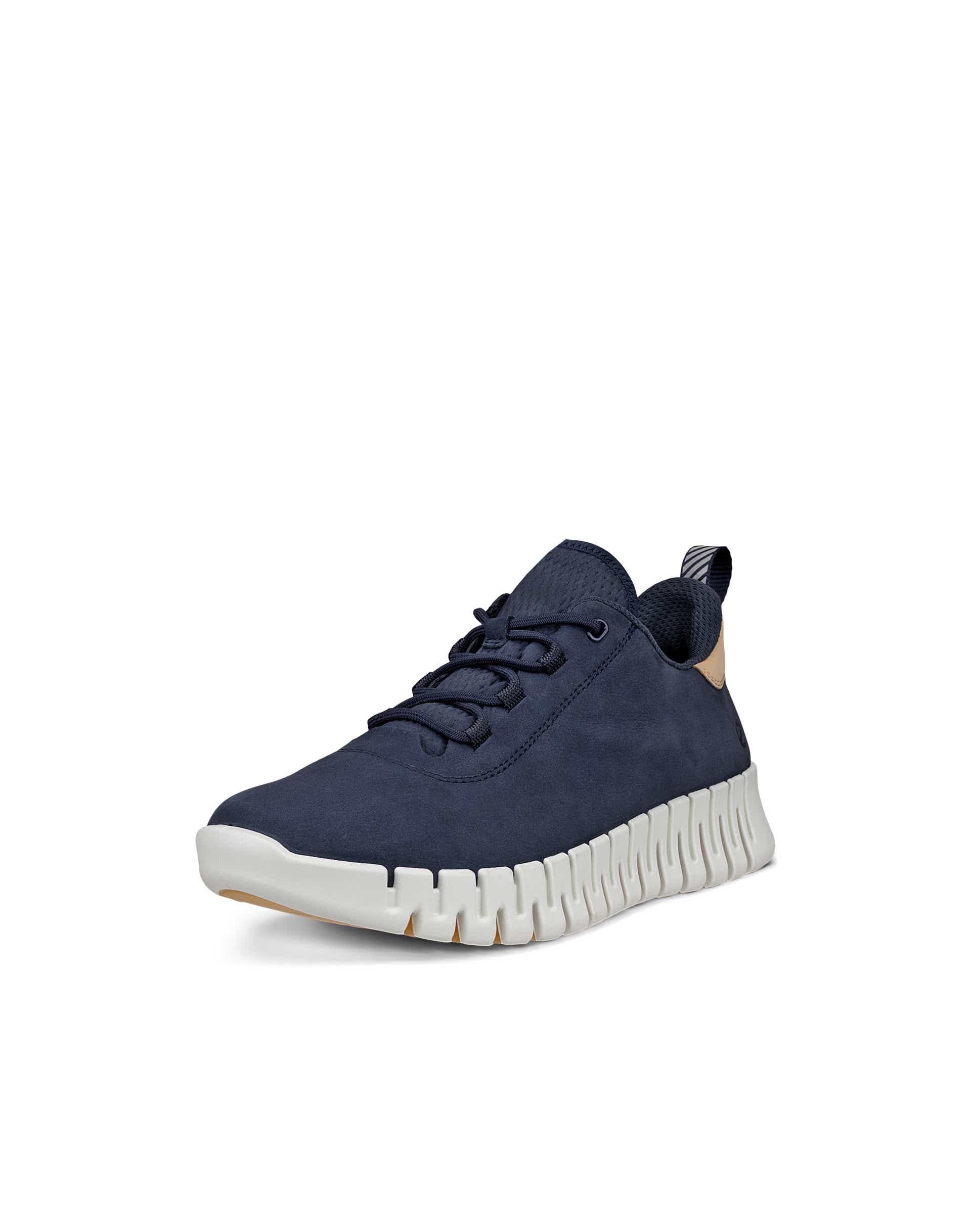 ECCO® GRUUV dames nubuck sneaker - Blauw - Main