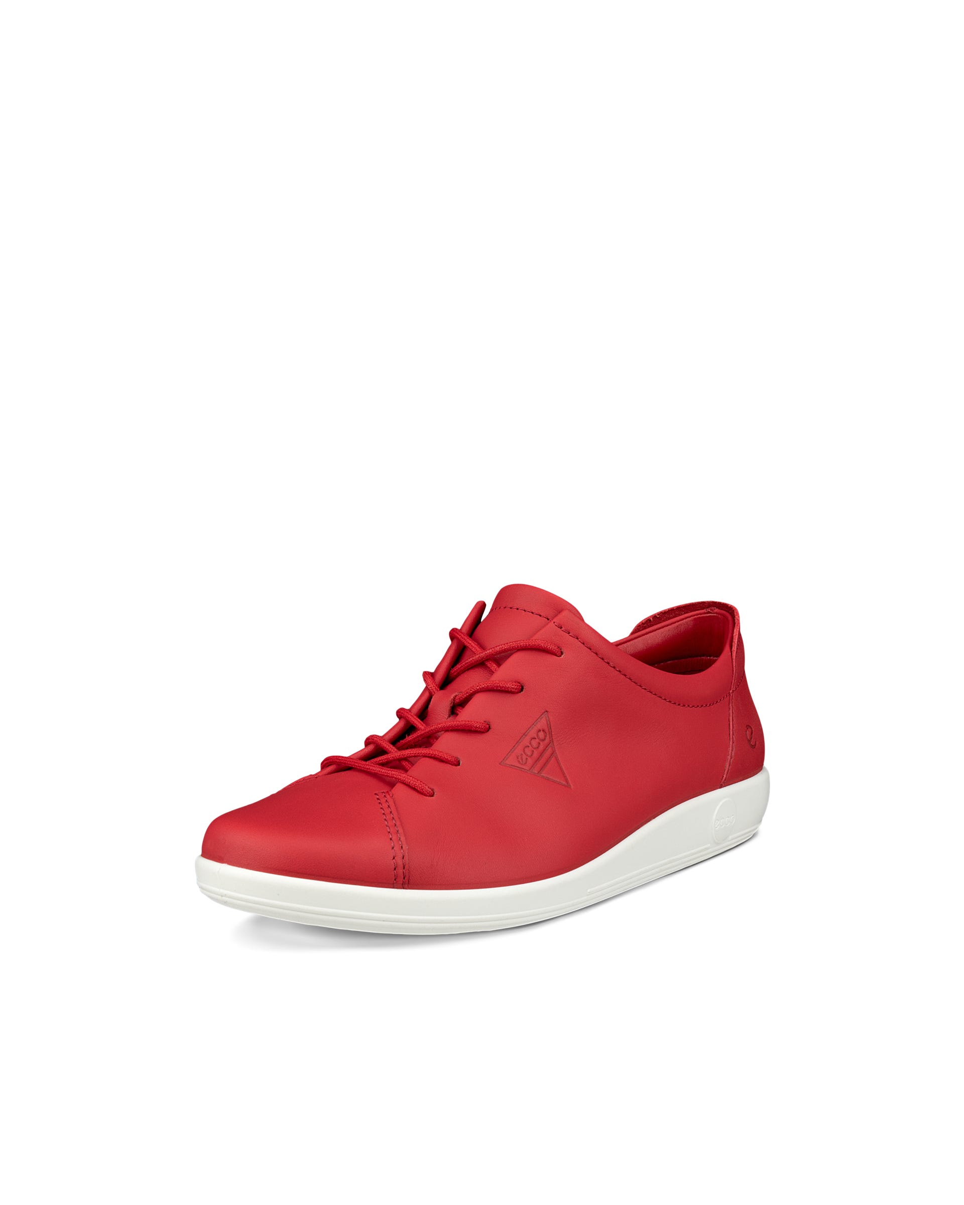 Women's ECCO® Soft 2.0 Leather Walking Shoe - Red - Main