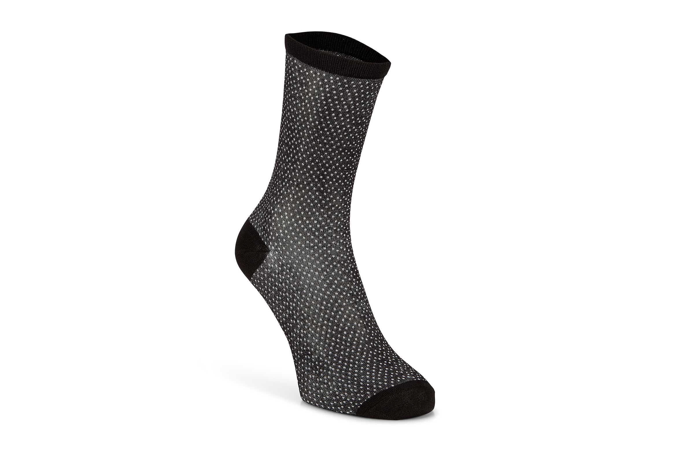 Women's ECCO® Micro Dotted Casual Socks - Black - Main