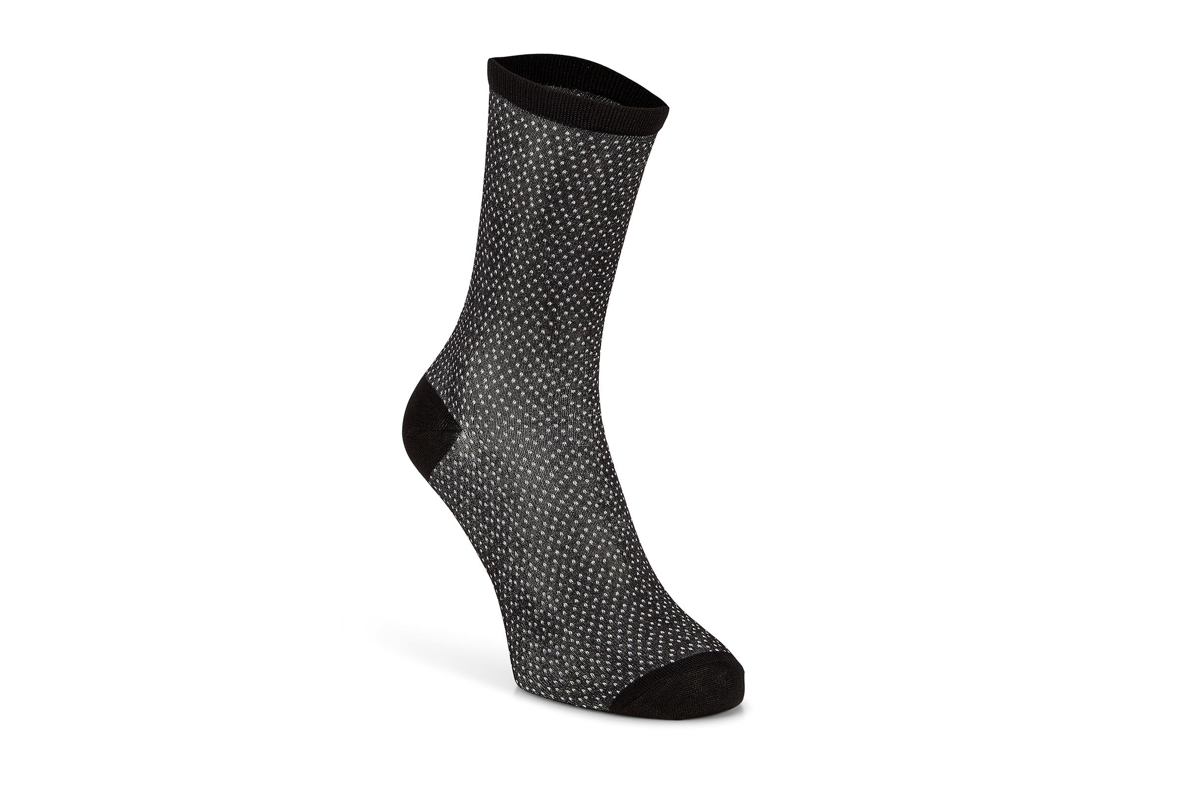 Women's ECCO® Micro Dotted Casual Socks - Black - Main