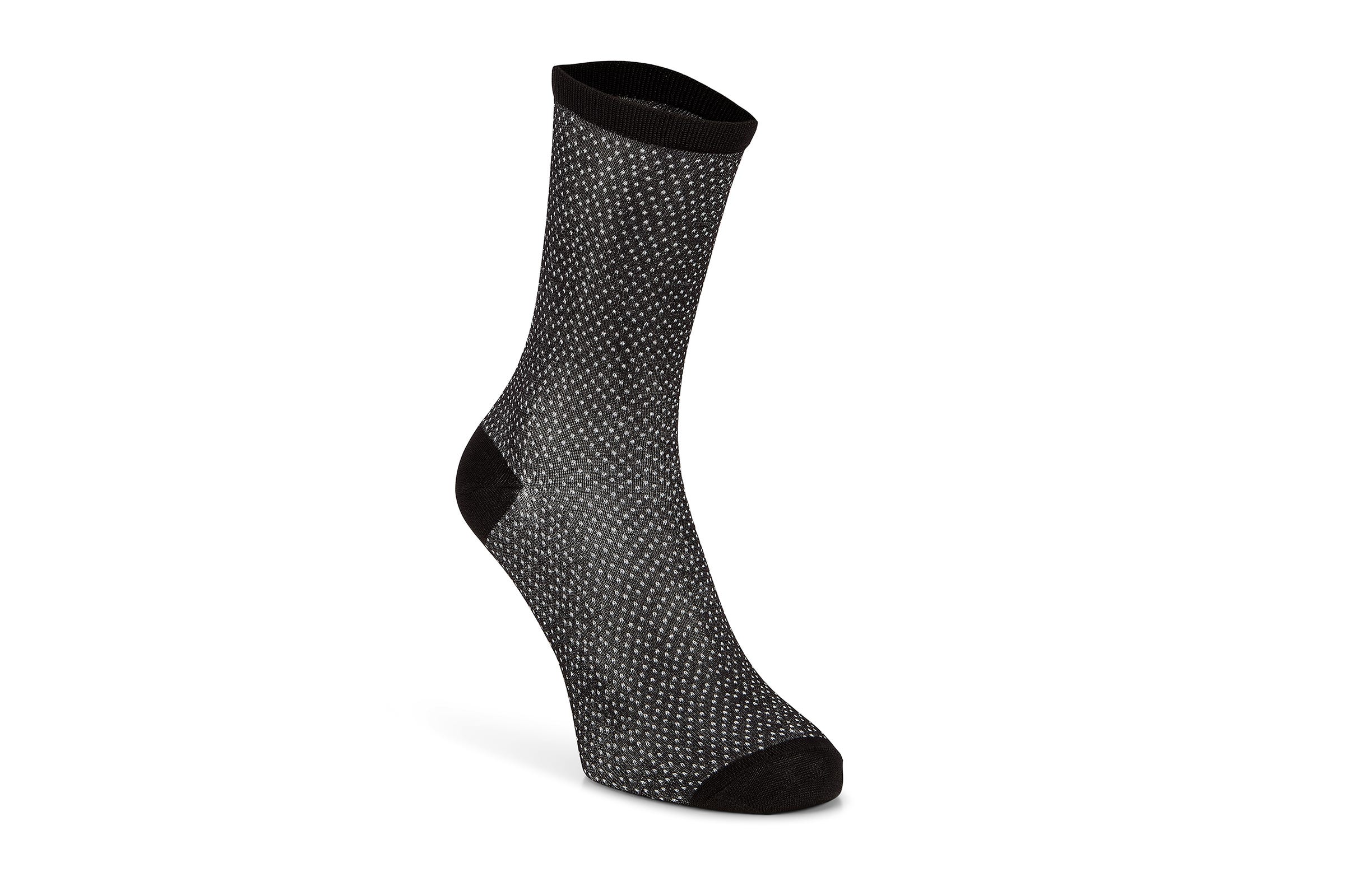Women's ECCO® Micro Dotted Casual Socks - Black - Main