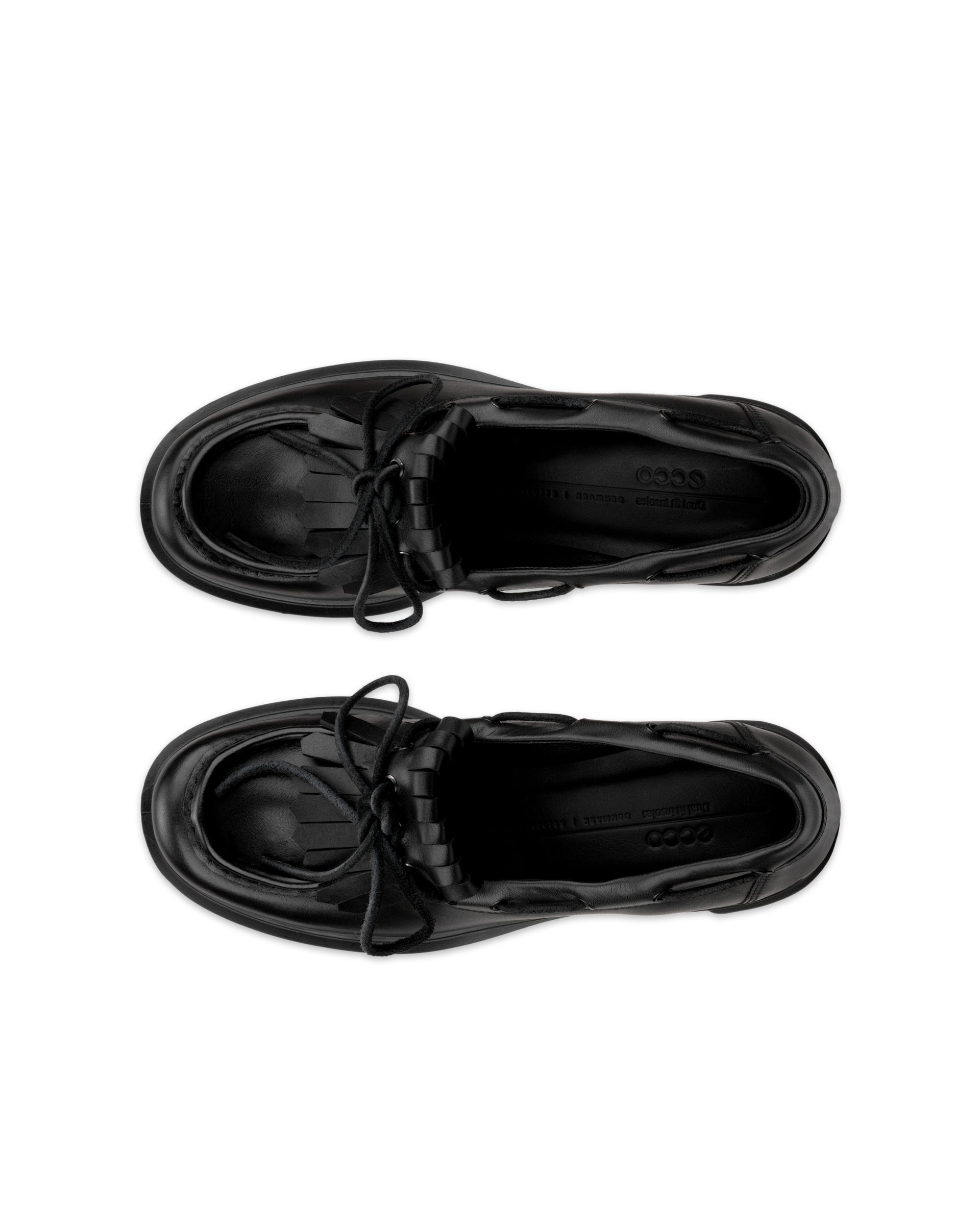 ECCO® METROPOLE SEOUL 45 mocassins en cuir pour femme - Noir - Top left pair